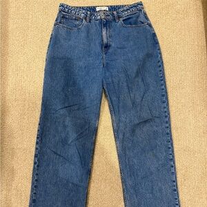 Abercrombie & Fitch Dark Wash Curve Love Loose High-Rise Jeans